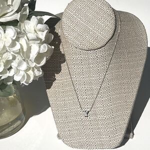 NWT Stainless Steel Silver Initial Necklace Letter Y
